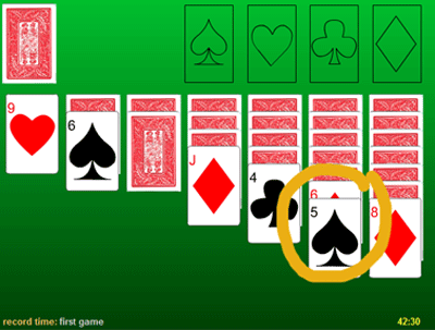 instructions for playing the klondike solitaire game